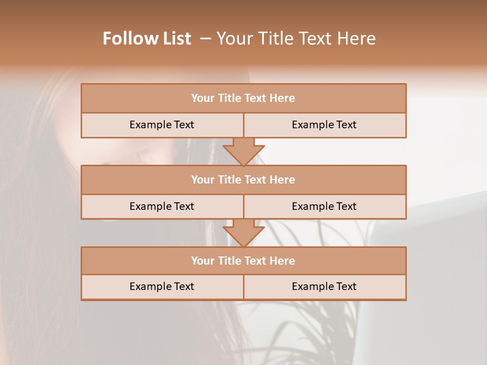 Computer Youth Lady PowerPoint Template