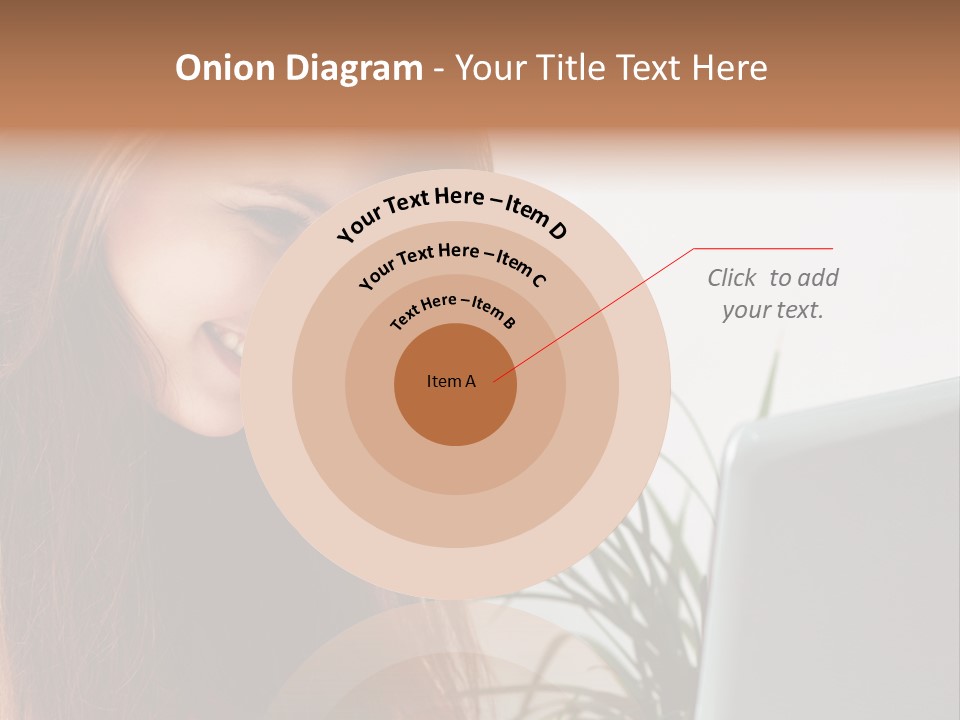 Computer Youth Lady PowerPoint Template