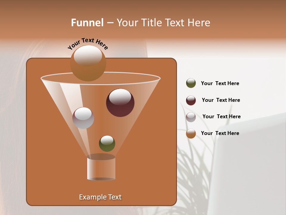 Computer Youth Lady PowerPoint Template