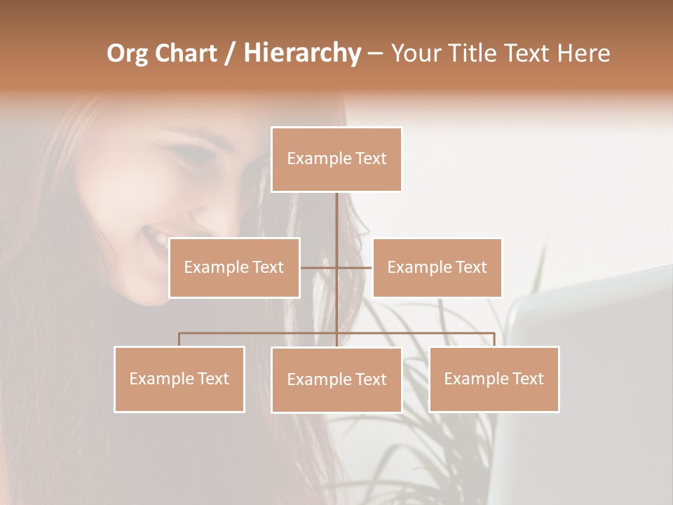 Computer Youth Lady PowerPoint Template