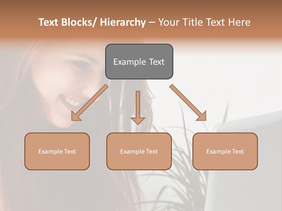 Computer Youth Lady PowerPoint Template