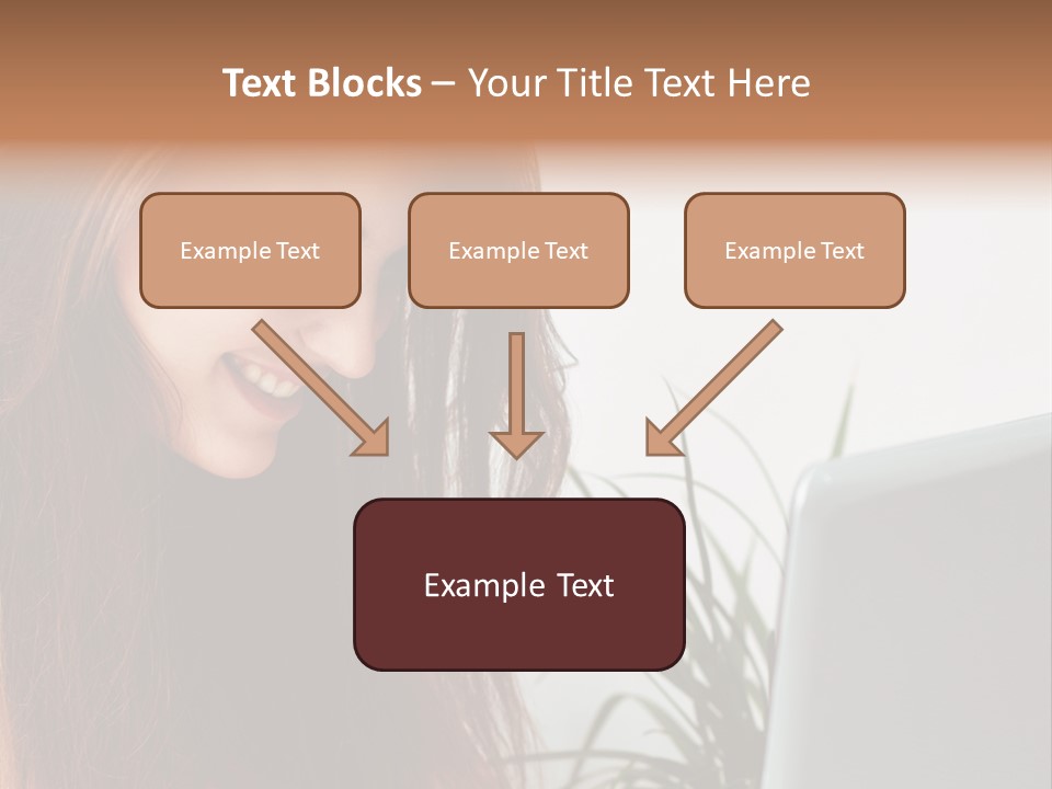 Computer Youth Lady PowerPoint Template