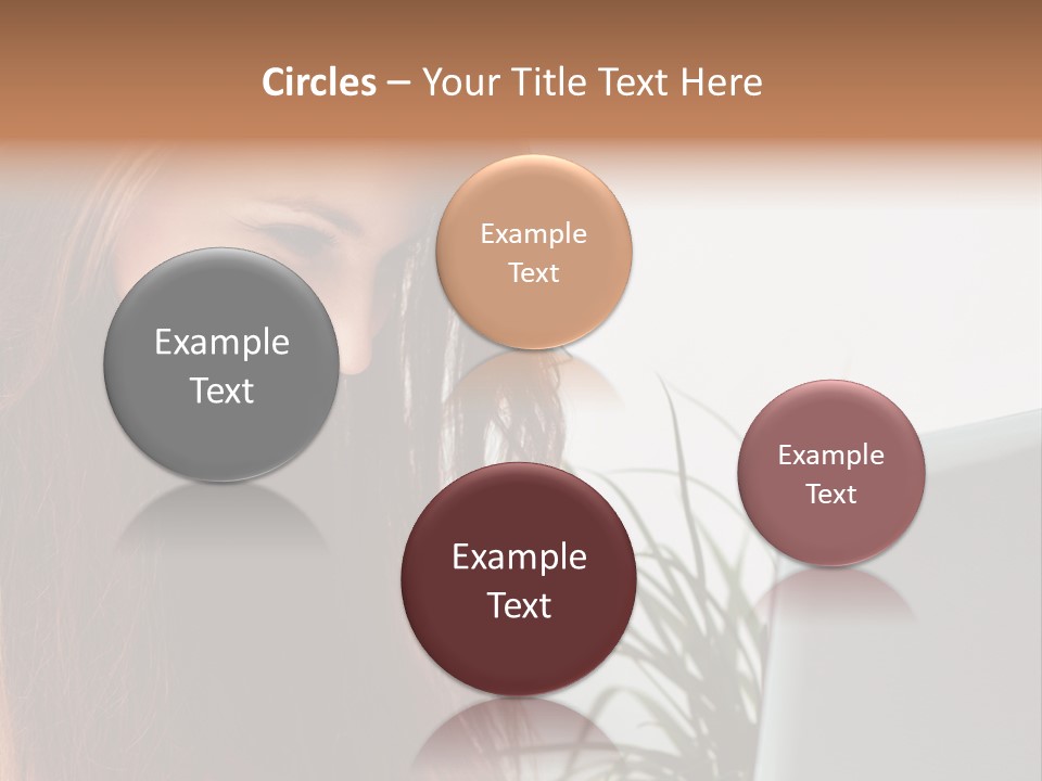 Computer Youth Lady PowerPoint Template