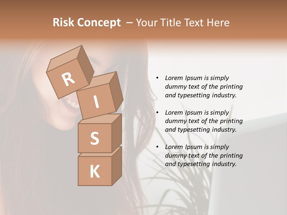 Computer Youth Lady PowerPoint Template