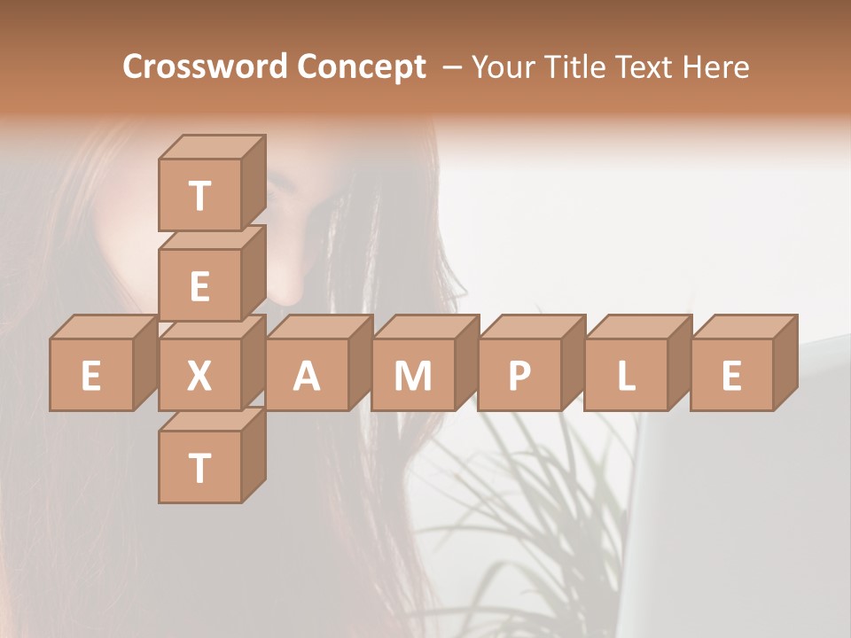 Computer Youth Lady PowerPoint Template