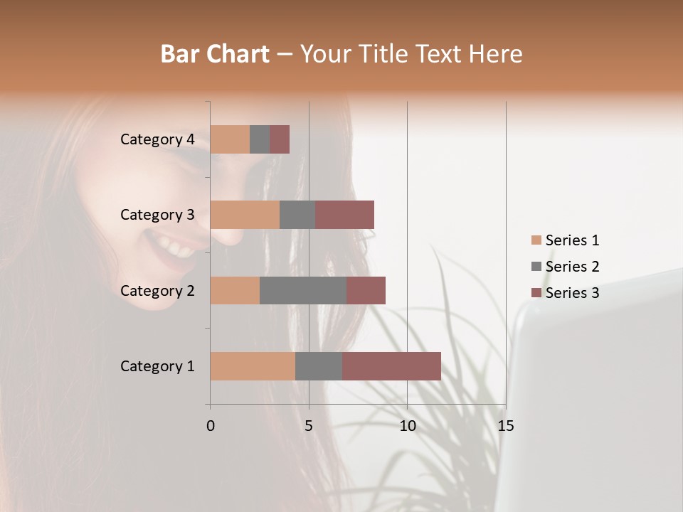 Computer Youth Lady PowerPoint Template