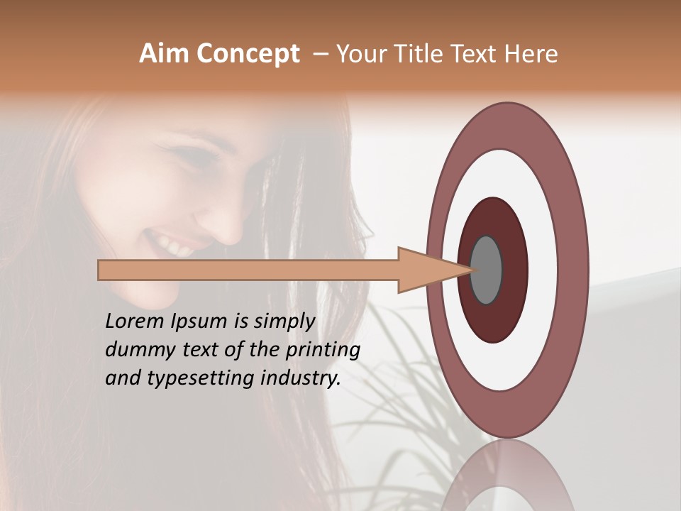 Computer Youth Lady PowerPoint Template