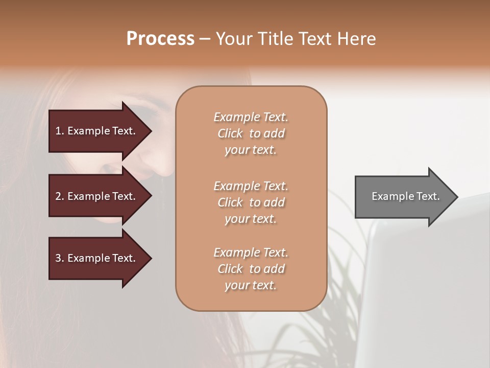 Computer Youth Lady PowerPoint Template
