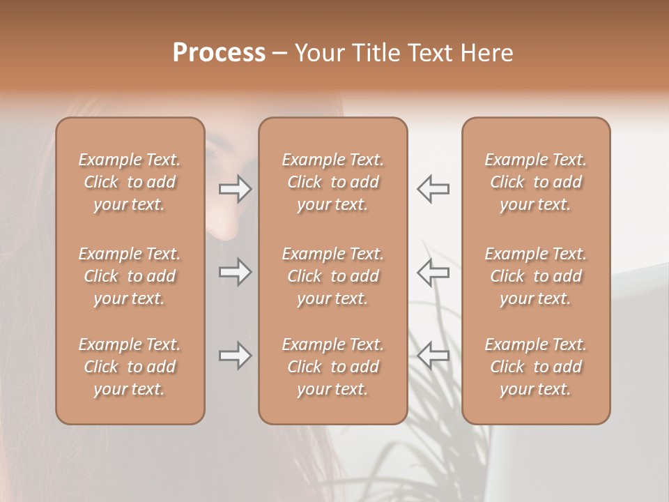 Computer Youth Lady PowerPoint Template