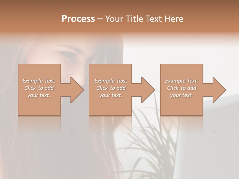 Computer Youth Lady PowerPoint Template