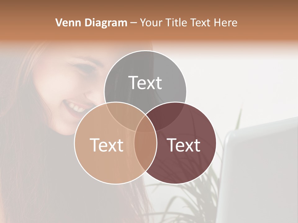 Computer Youth Lady PowerPoint Template