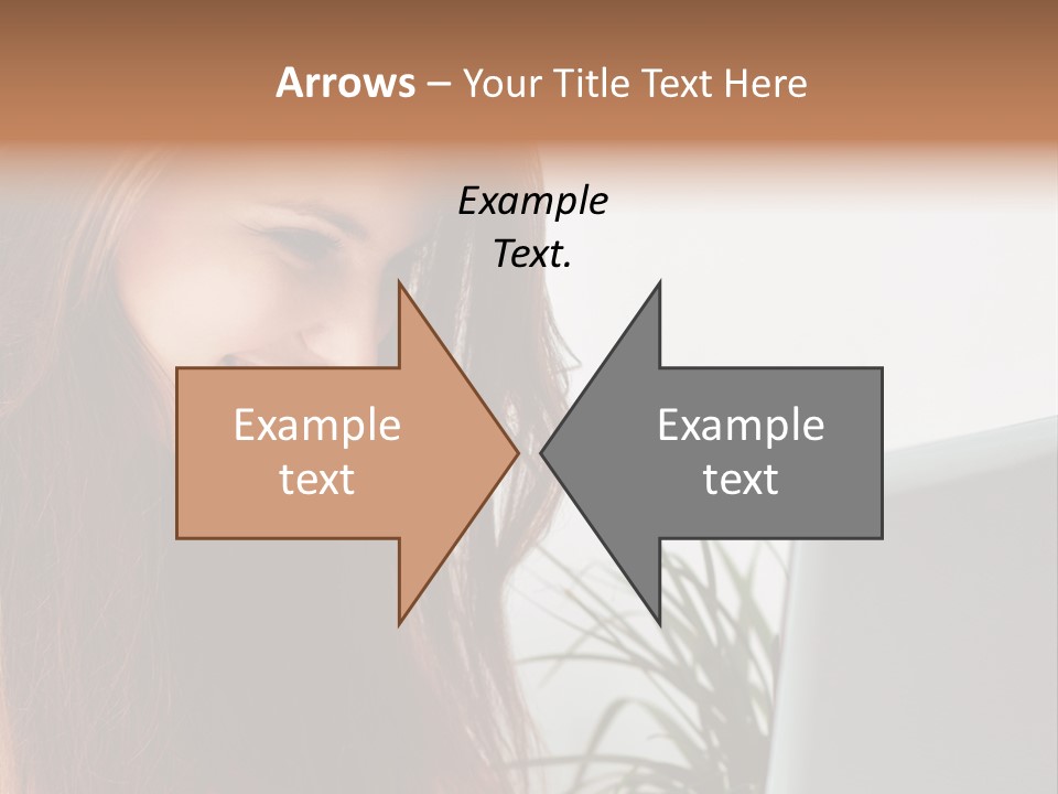 Computer Youth Lady PowerPoint Template