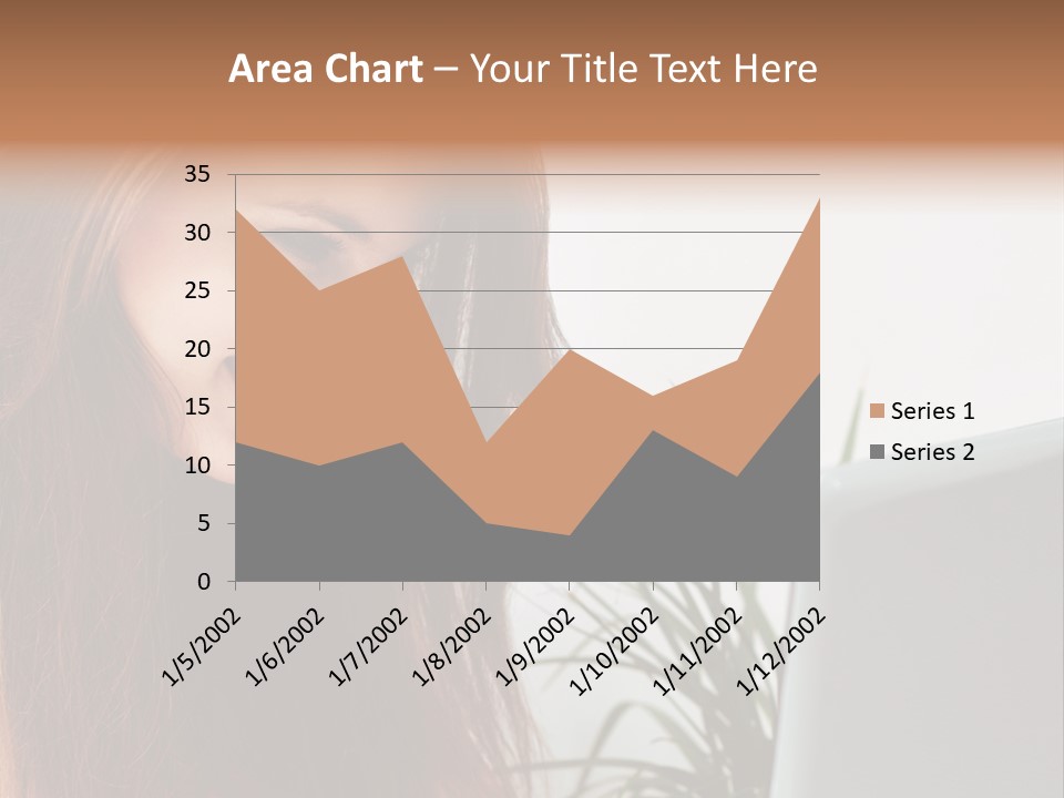 Computer Youth Lady PowerPoint Template