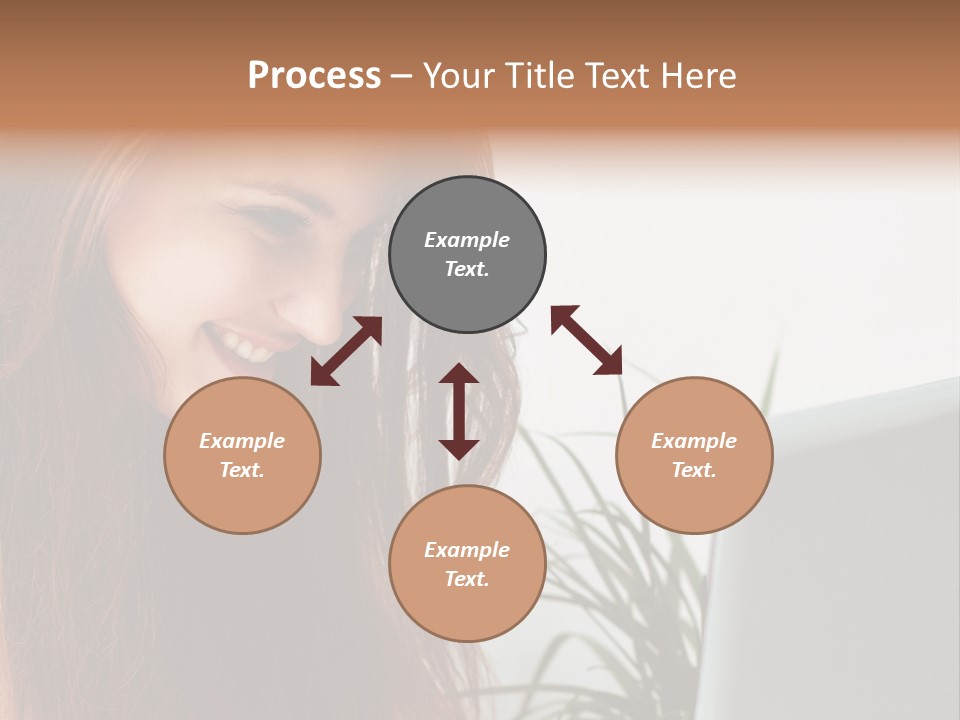 Computer Youth Lady PowerPoint Template