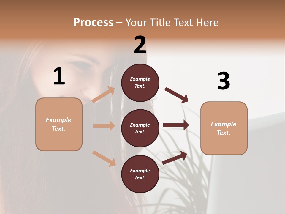 Computer Youth Lady PowerPoint Template