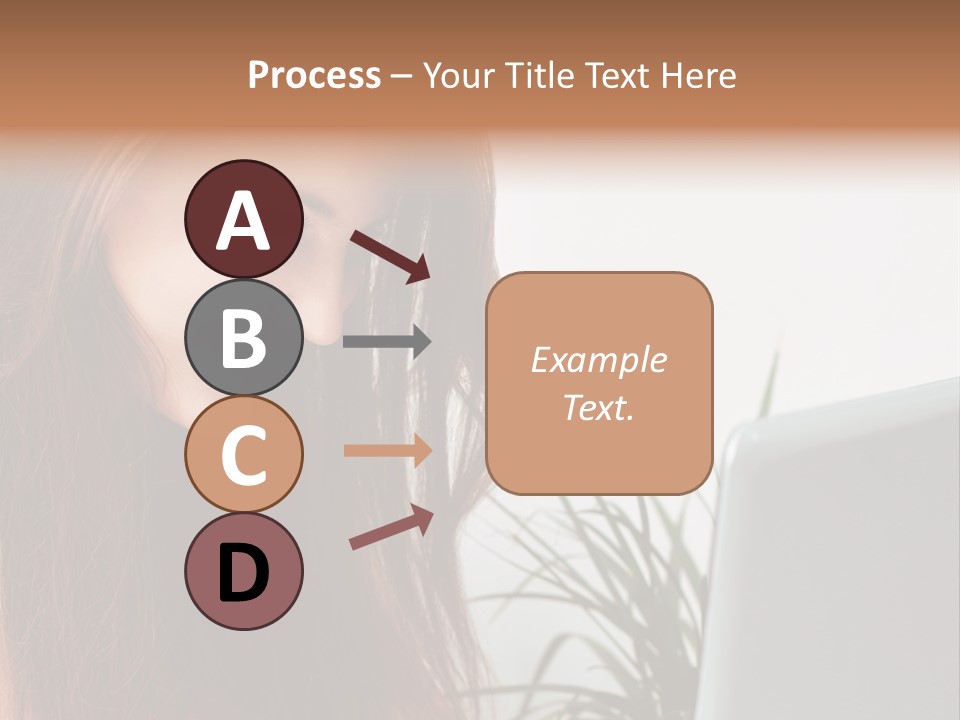 Computer Youth Lady PowerPoint Template