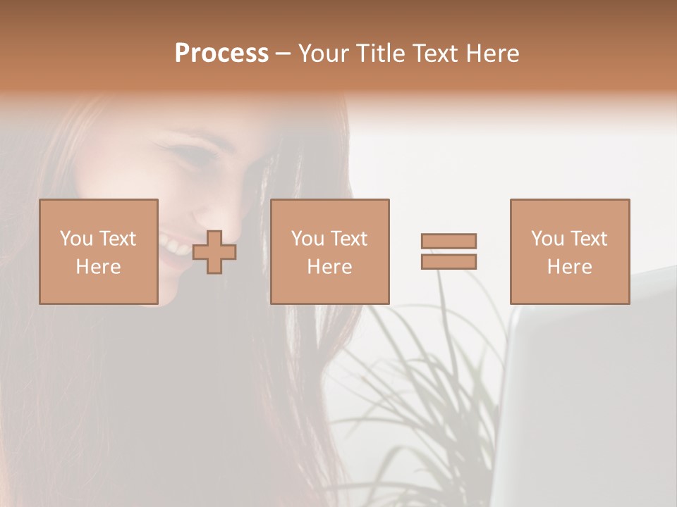 Computer Youth Lady PowerPoint Template