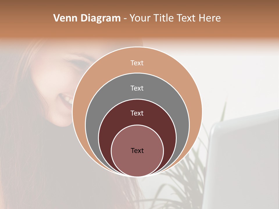 Computer Youth Lady PowerPoint Template