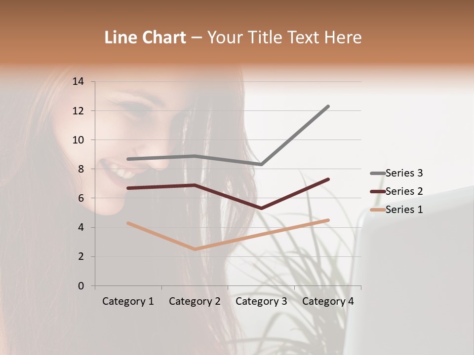 Computer Youth Lady PowerPoint Template