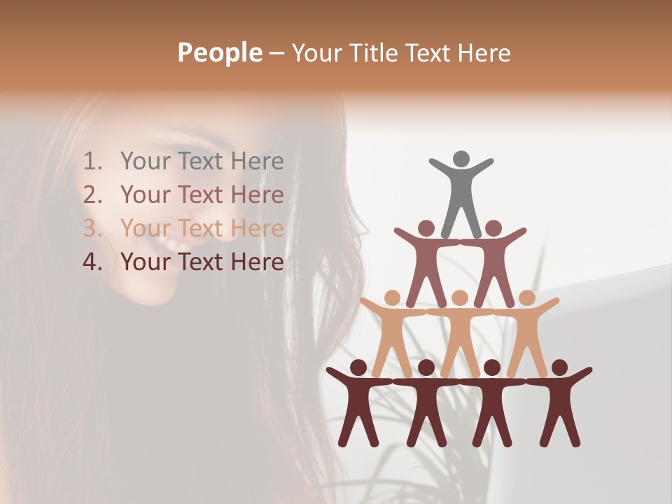 Computer Youth Lady PowerPoint Template
