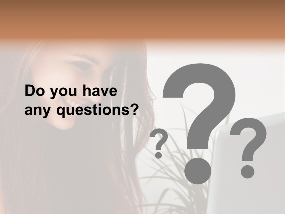 Computer Youth Lady PowerPoint Template