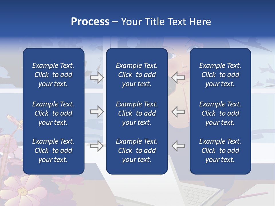Businesswoman Relax Illustration PowerPoint Template