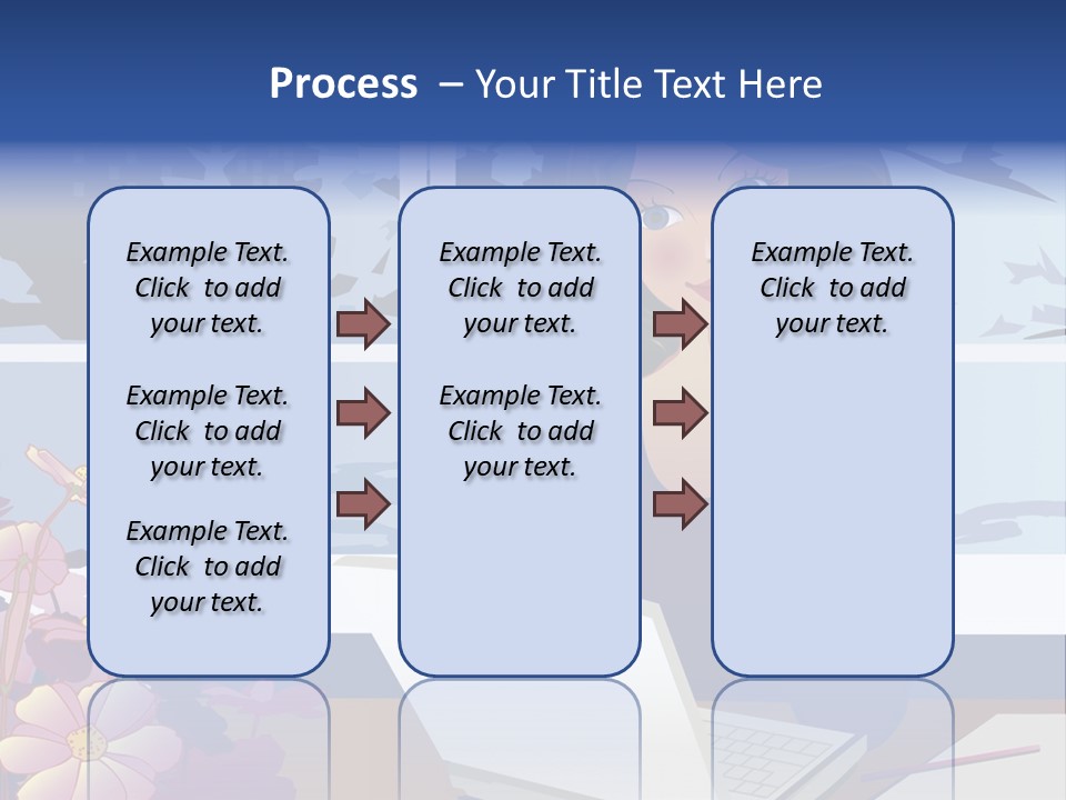Businesswoman Relax Illustration PowerPoint Template