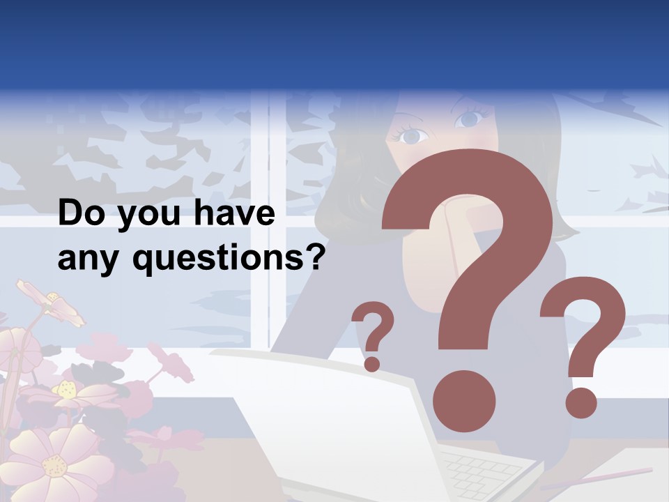 Businesswoman Relax Illustration PowerPoint Template