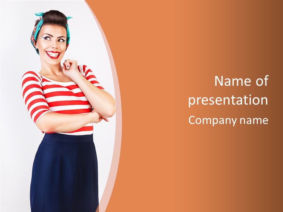 Striped Studio Glamour PowerPoint Template