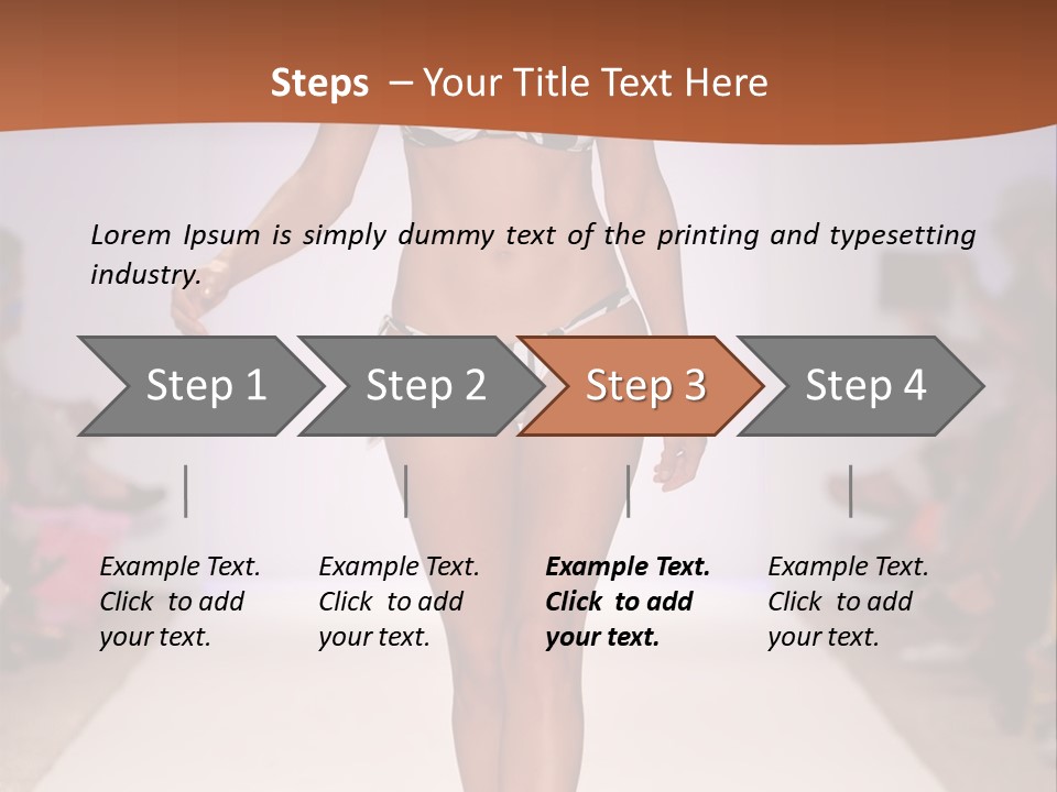 Celebrities Swimsuit Attractive PowerPoint Template