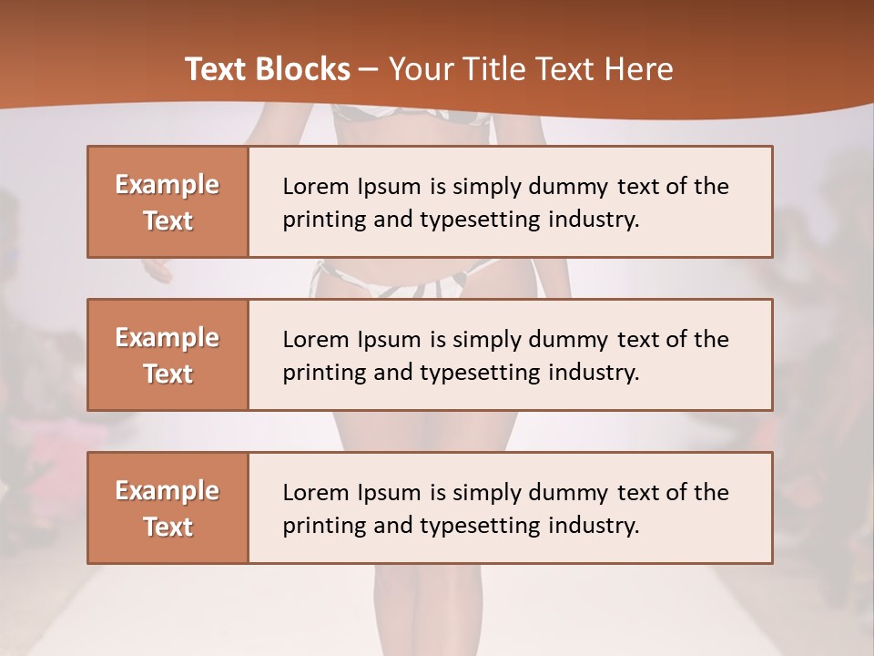 Celebrities Swimsuit Attractive PowerPoint Template