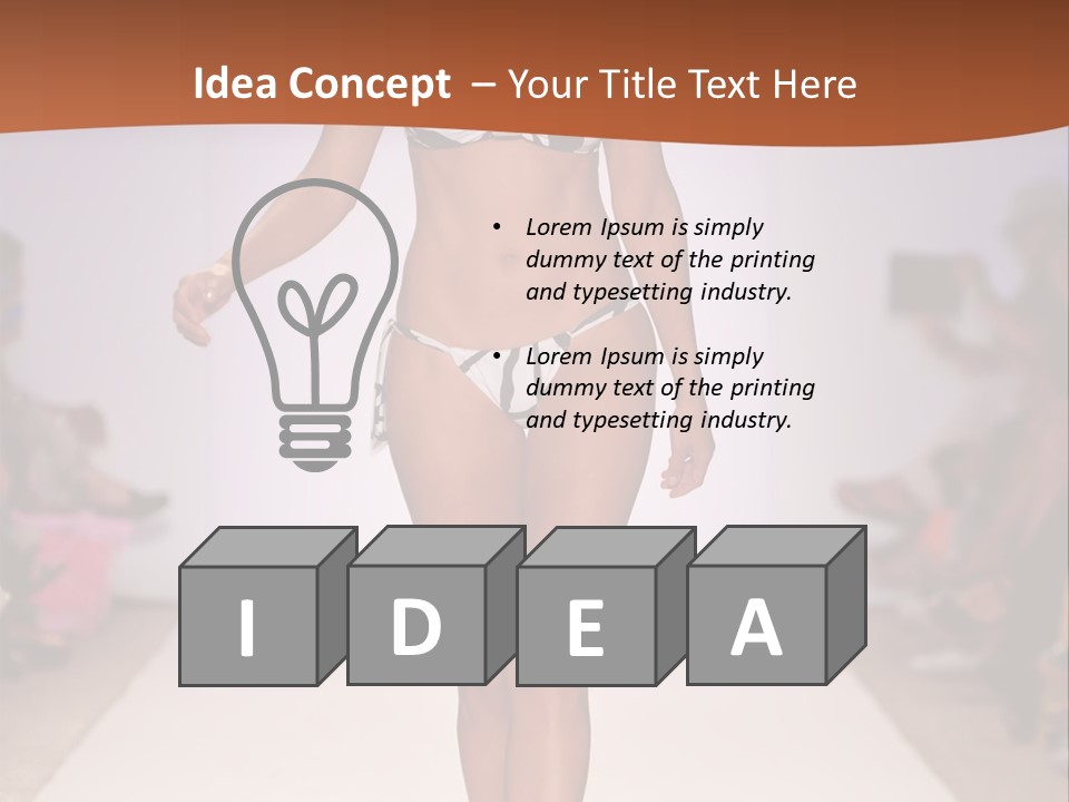 Celebrities Swimsuit Attractive PowerPoint Template
