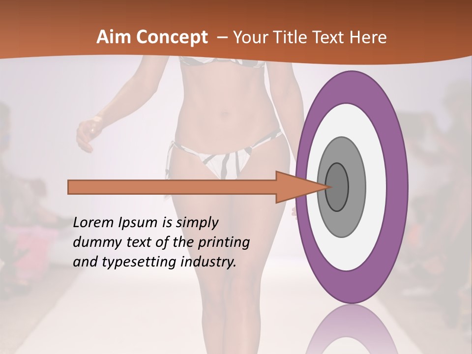 Celebrities Swimsuit Attractive PowerPoint Template