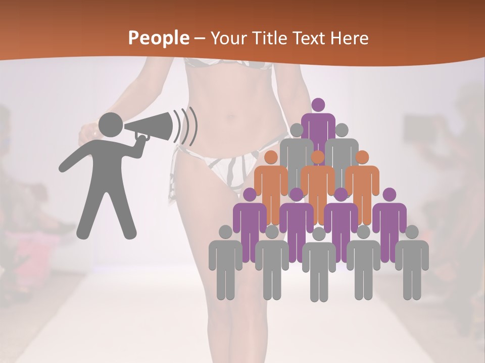 Celebrities Swimsuit Attractive PowerPoint Template