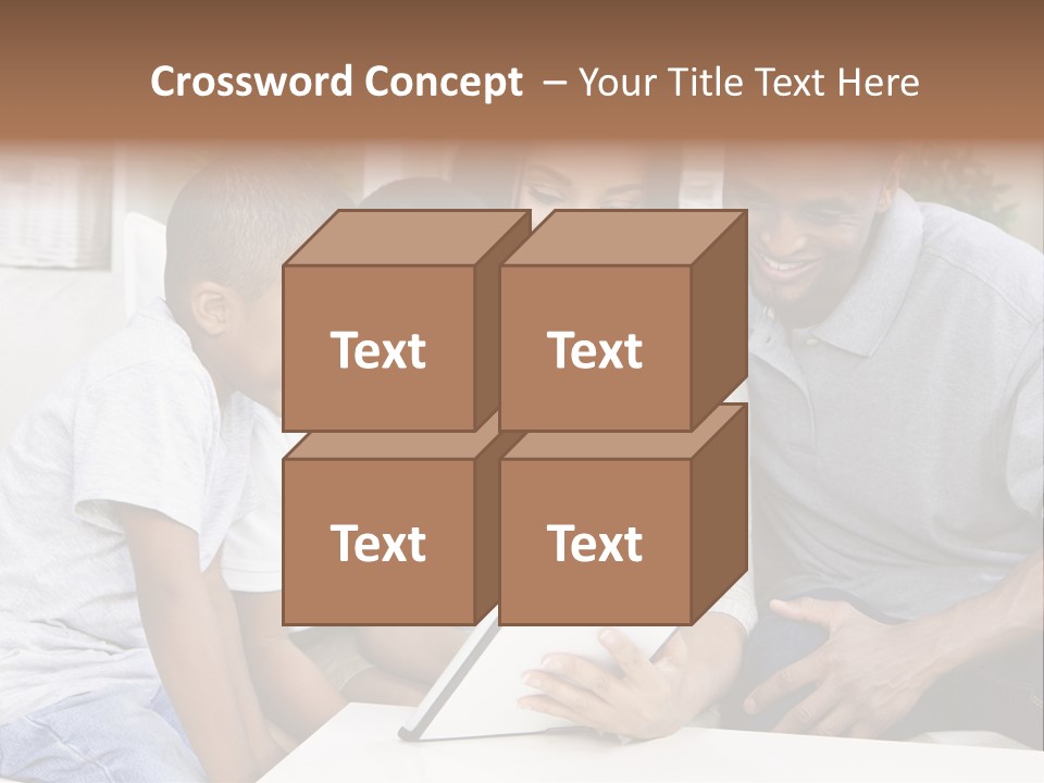 Settee Sofa Dad PowerPoint Template