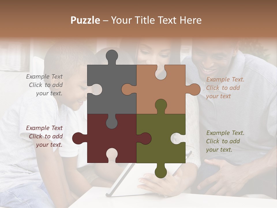 Settee Sofa Dad PowerPoint Template