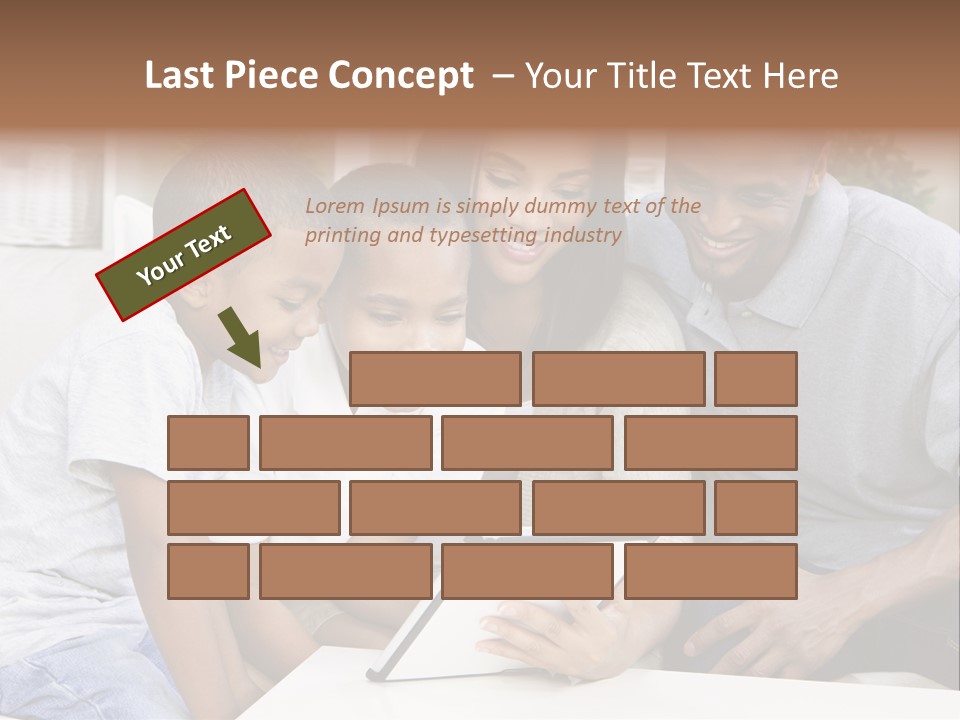 Settee Sofa Dad PowerPoint Template