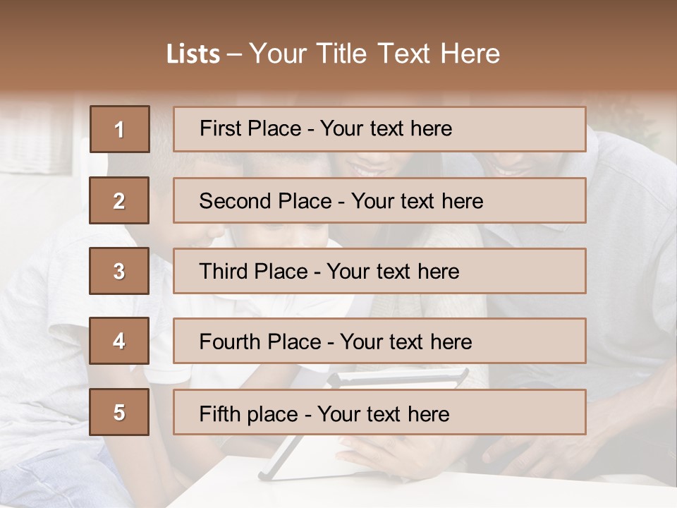 Settee Sofa Dad PowerPoint Template