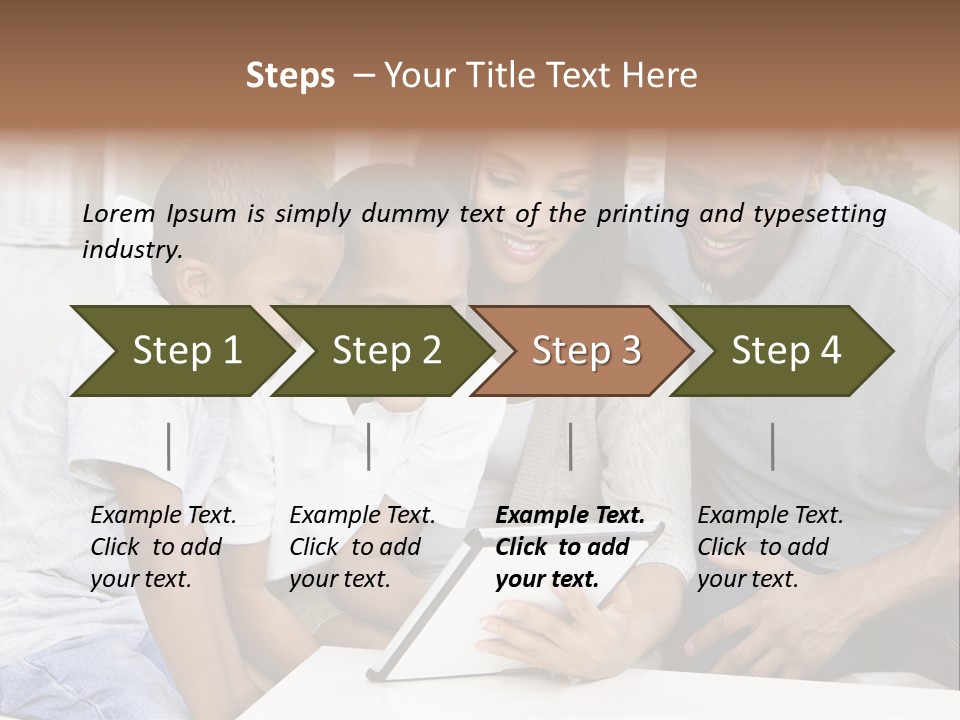 Settee Sofa Dad PowerPoint Template