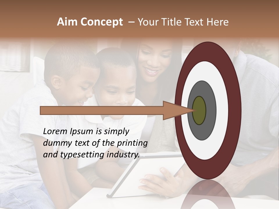 Settee Sofa Dad PowerPoint Template