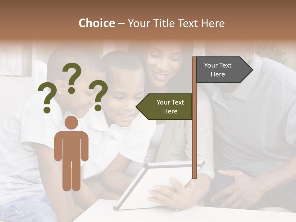 Settee Sofa Dad PowerPoint Template