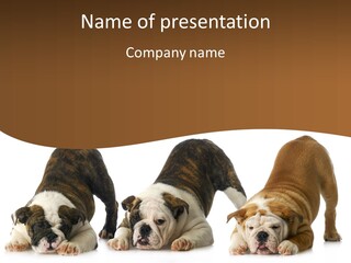 Front Three Standing PowerPoint Template