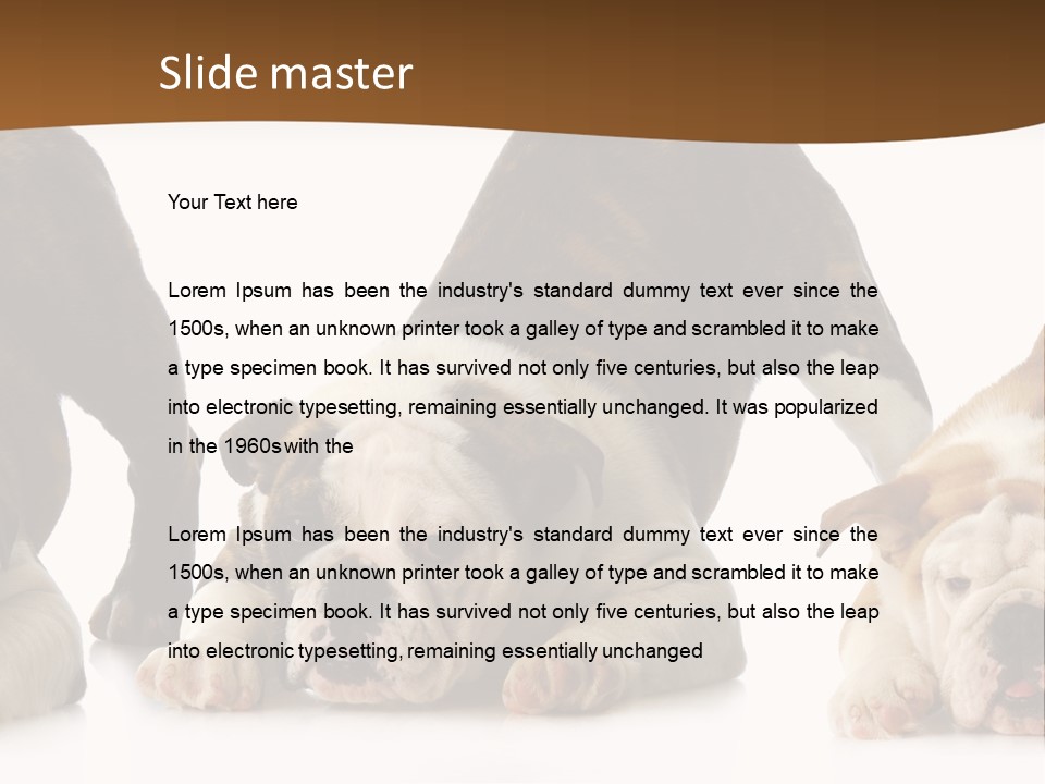 Front Three Standing PowerPoint Template