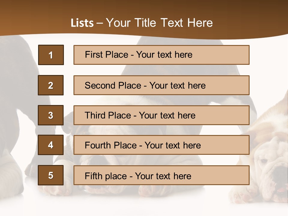 Front Three Standing PowerPoint Template
