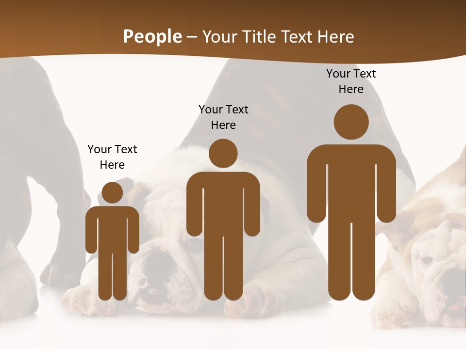 Front Three Standing PowerPoint Template