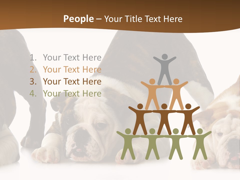 Front Three Standing PowerPoint Template