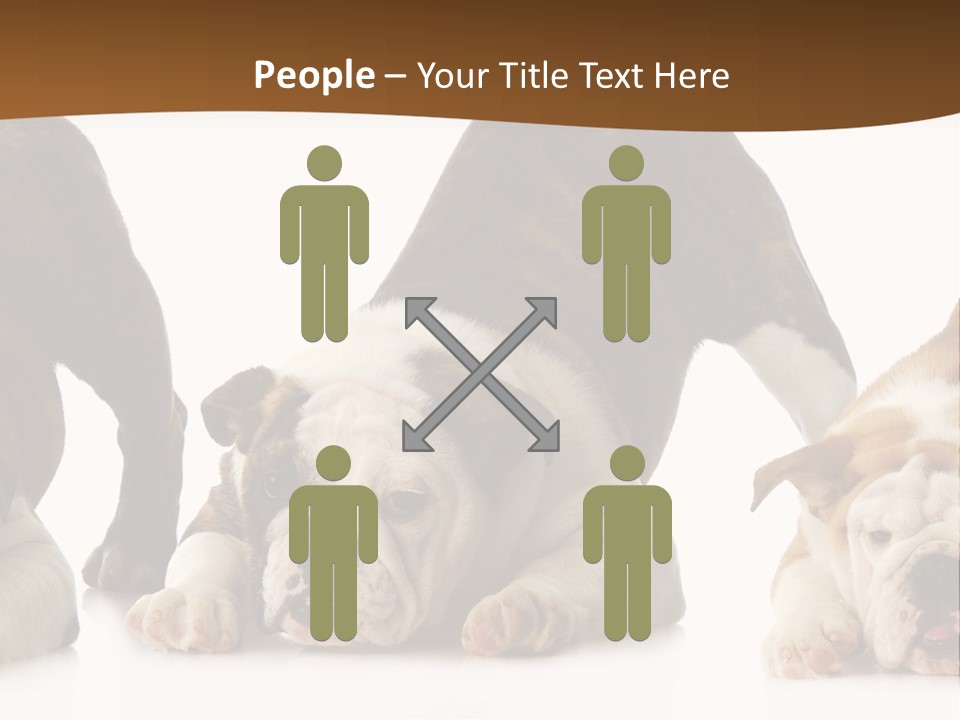 Front Three Standing PowerPoint Template