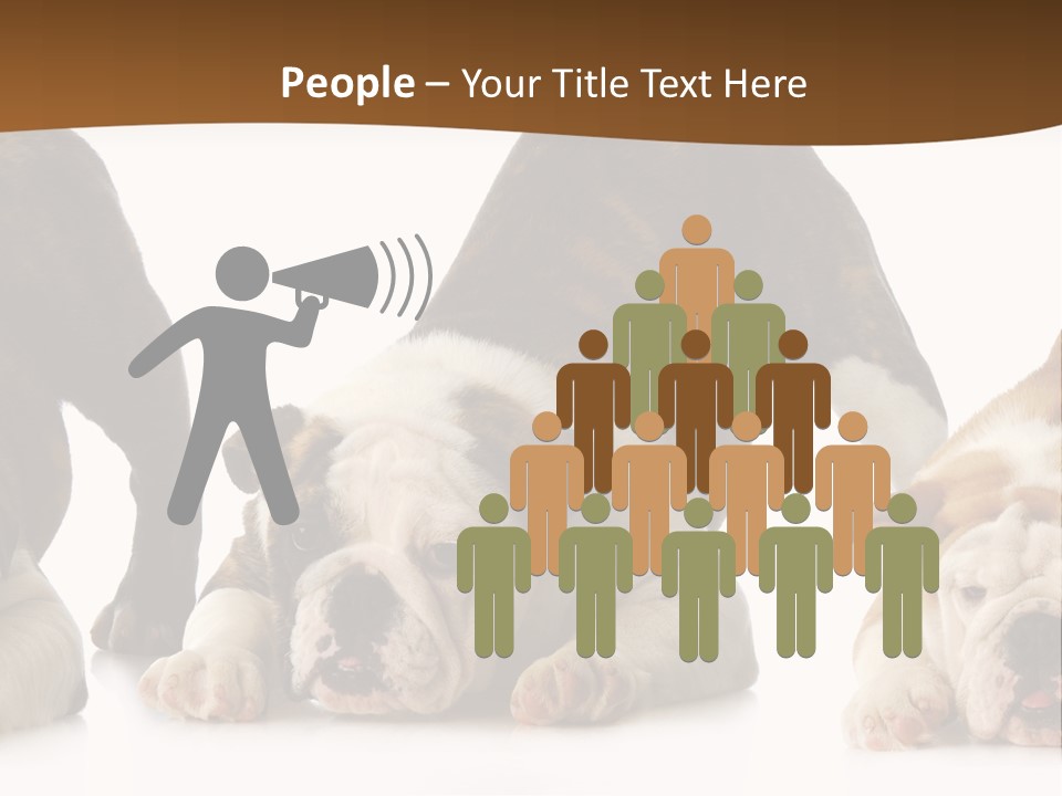 Front Three Standing PowerPoint Template