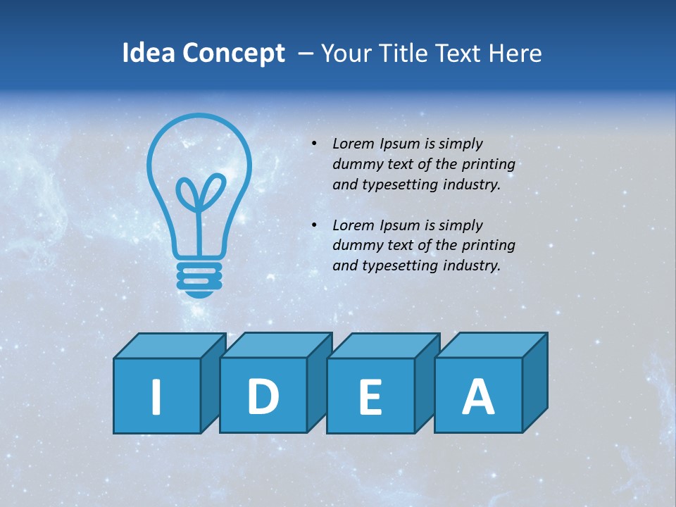 Andromeda Endless Triangulum PowerPoint Template