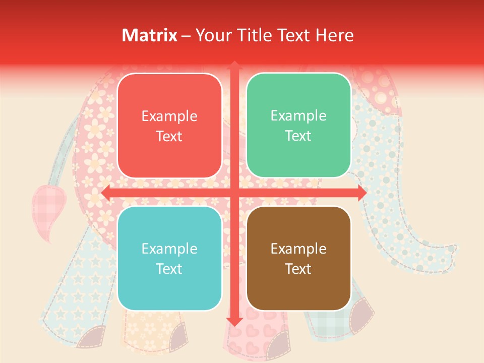 Cloth Elephant Flower PowerPoint Template